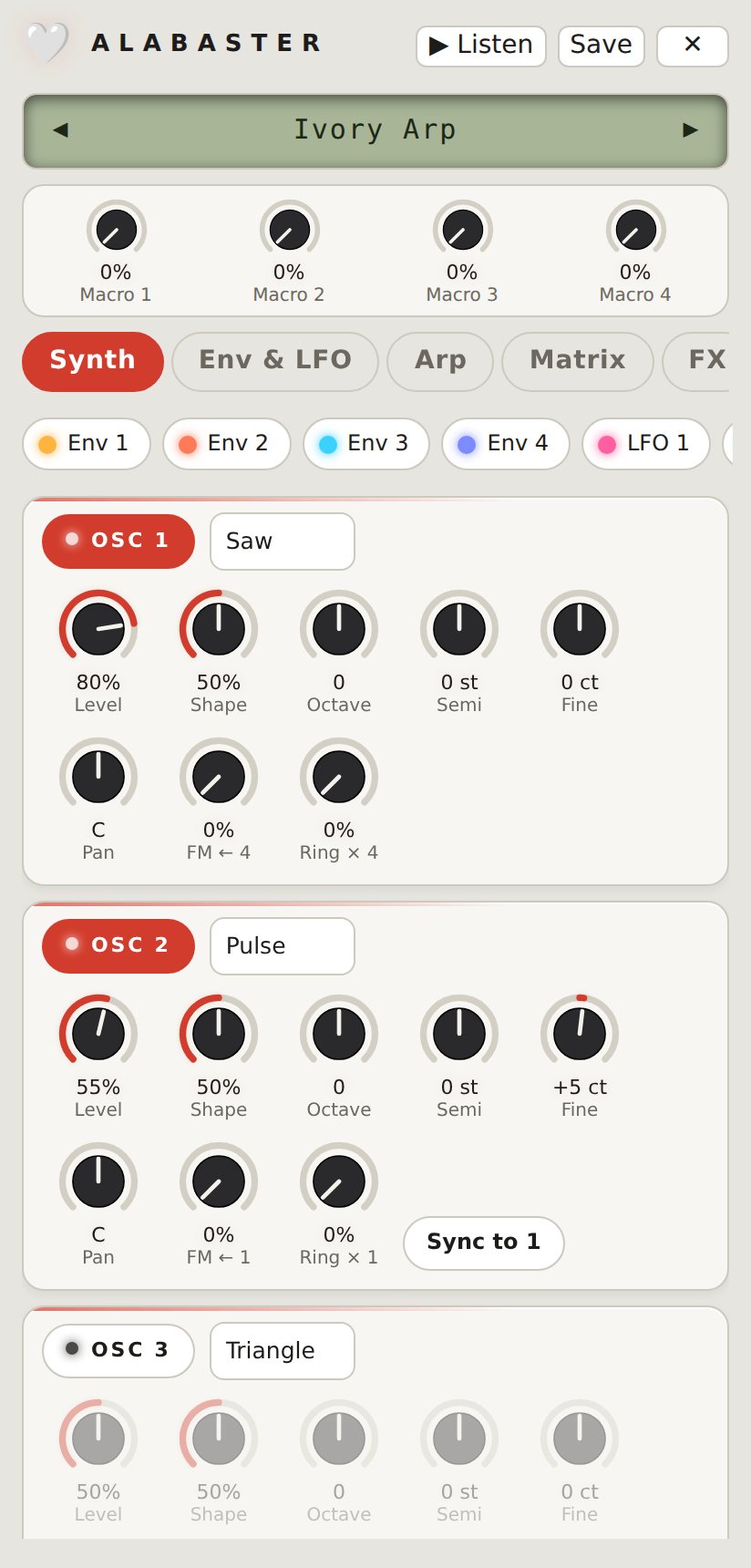 on a phone: Synth