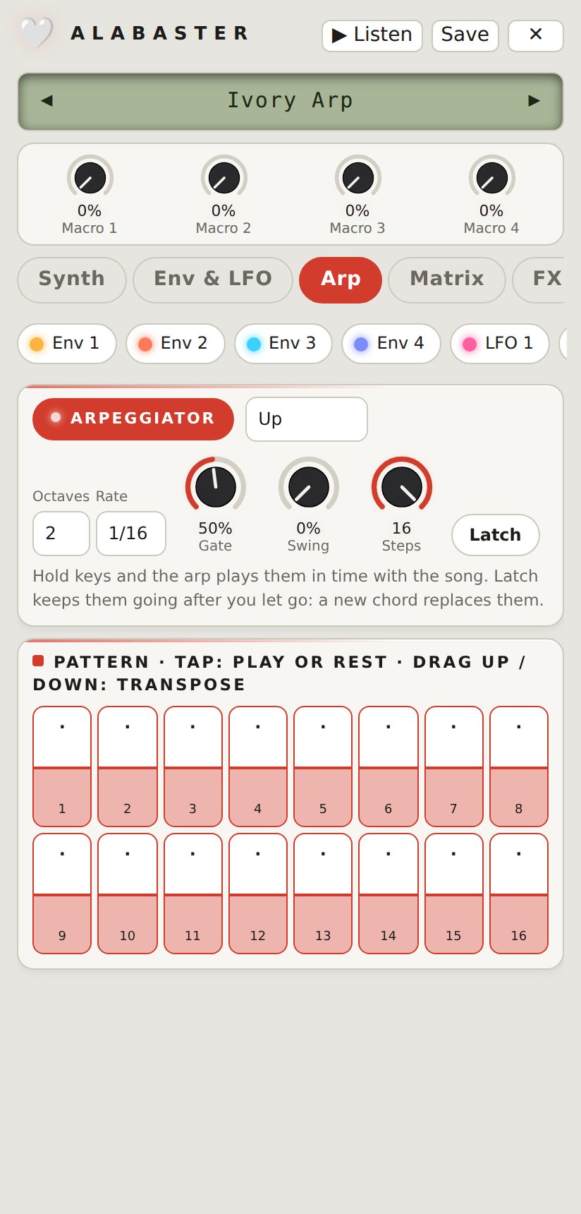 on a phone: Arp