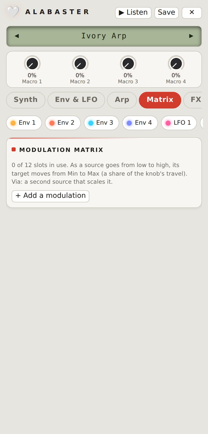 on a phone: Matrix