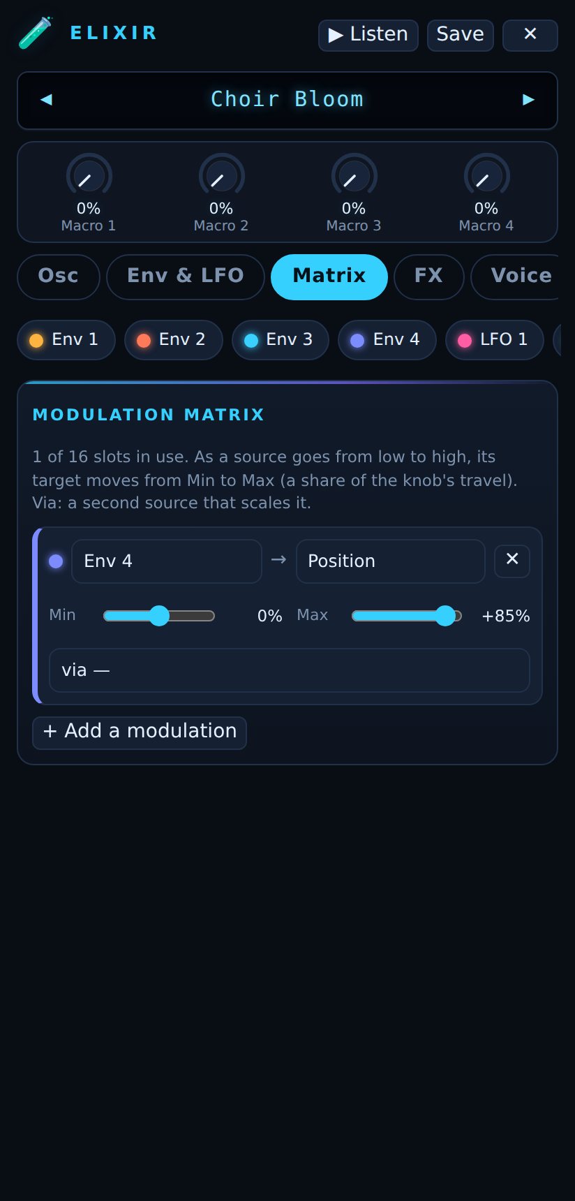 on a phone: Matrix