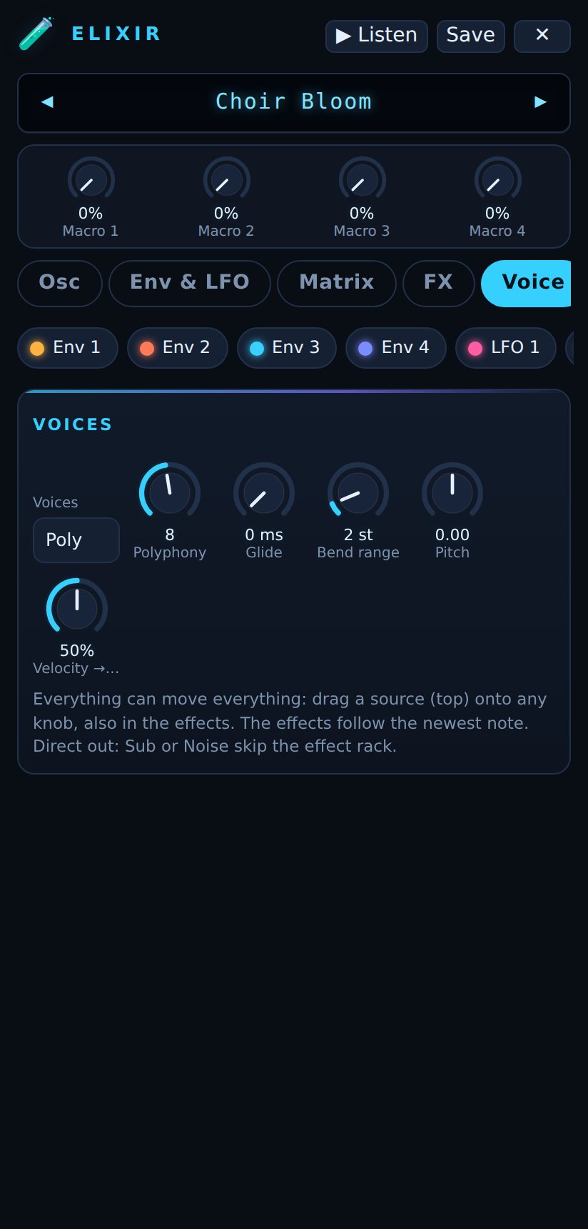 on a phone: Voice