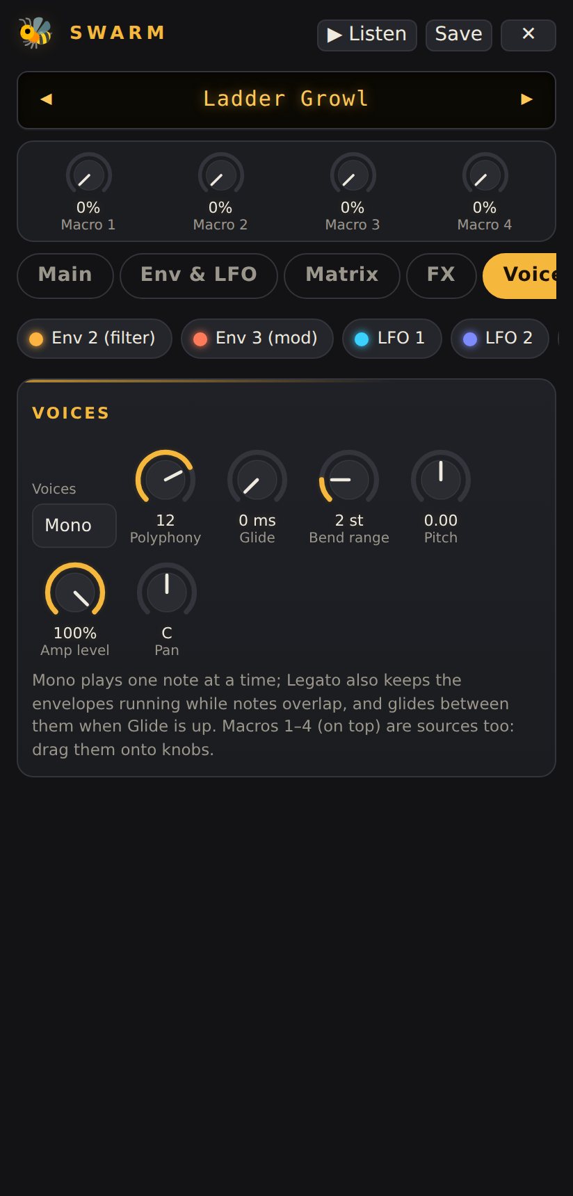 on a phone: Voice