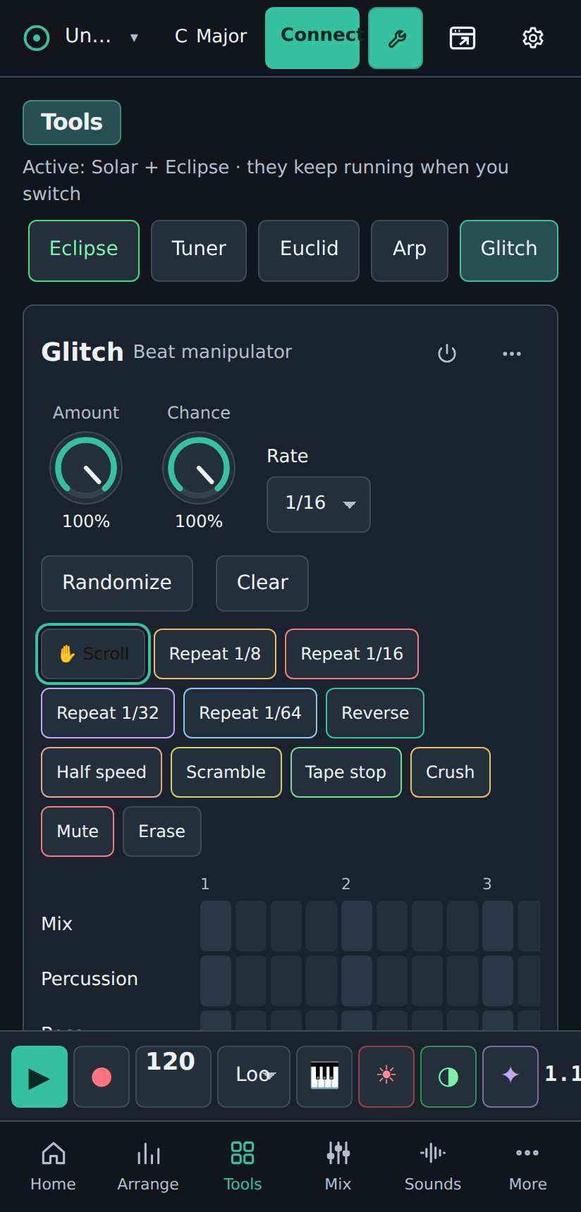 Glitch on a phone
