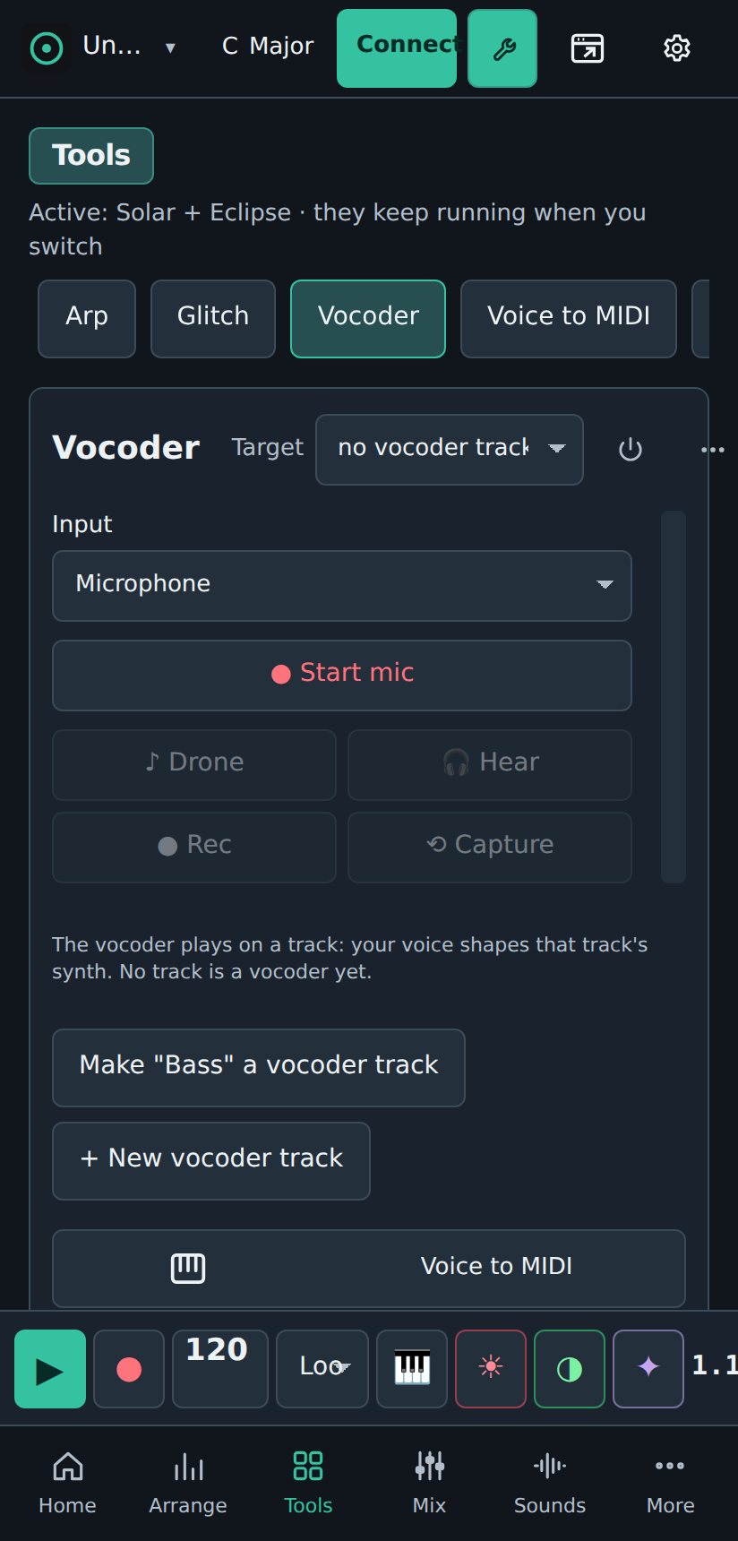 Vocoder on a phone