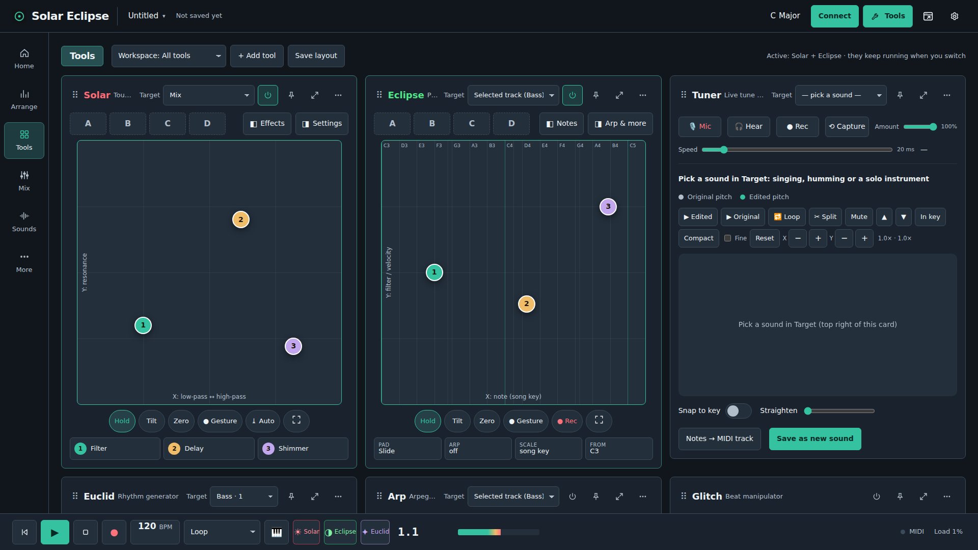 all tools side by side